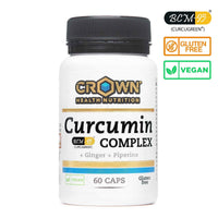 Curcumin Complex (BCM-95®), Jengibre y Piperina (Pimienta negra)