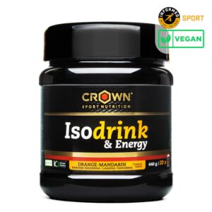 Bebida isotónica (Isodrink & Energy) - Bote de 640 g / 20 tomas, Naranja/Mandarina