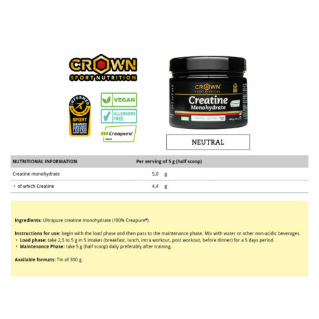 8437014956078 Creatine Monohydrate 105 Ingredientes creatina