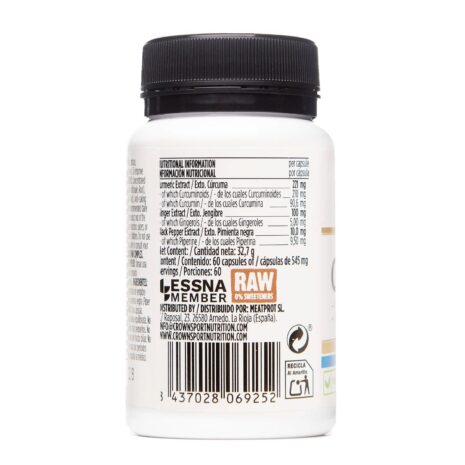 2441 Curcumin COMPLEX etiqueta informacion nutricional